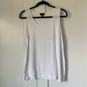 J JILL tunic top PM off white sleeveless